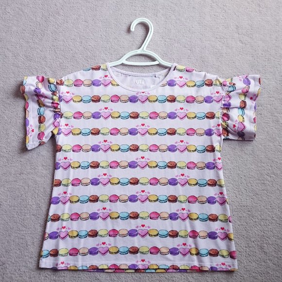 Uniqlo x Ladurée - Lavender Macaron Short Sleeve Top - Picture 1 of 4